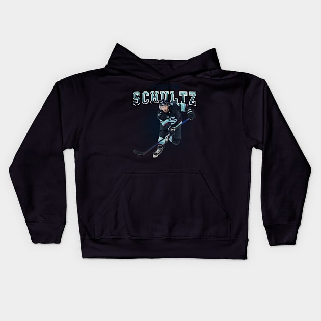 Justin Schultz Kids Hoodie by Bojes Art